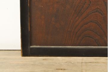 アンティーク建具　黒い框がモダンな印象を高める障子戸4枚セット(引き戸、建具)(R-059319)