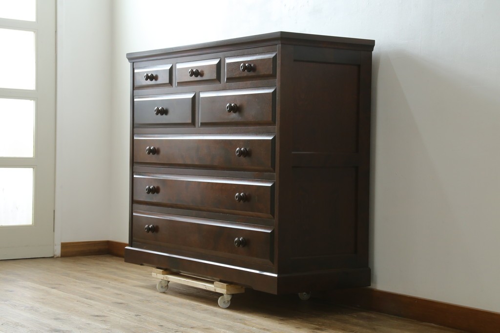 中古　美品　北海道民芸家具　上品な佇まいが魅力的なチェスト　(R-059336)
