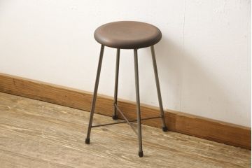 ラフジュ工房オリジナル　シンプルで馴染みやすいスツール(椅子、イス、板座チェア)(R-059340)