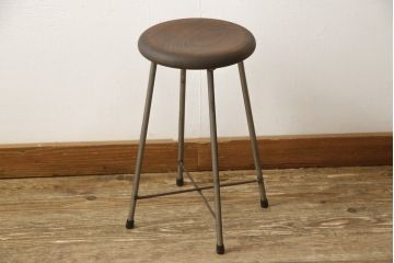 ラフジュ工房オリジナル　シンプルで馴染みやすいスツール(椅子、イス、板座チェア)(R-059340)