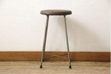 ラフジュ工房オリジナル　シンプルで馴染みやすいスツール(椅子、イス、板座チェア)(R-059340)