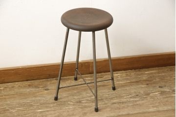 ラフジュ工房オリジナル　シンプルで馴染みやすいスツール(椅子、イス、板座チェア)(R-059341)
