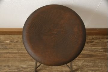 ラフジュ工房オリジナル　シンプルで馴染みやすいスツール(椅子、イス、板座チェア)(R-059341)