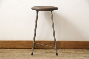 ラフジュ工房オリジナル　シンプルで馴染みやすいスツール(椅子、イス、板座チェア)(R-059341)