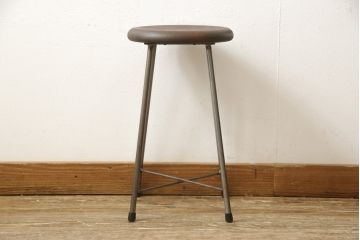 ラフジュ工房オリジナル　シンプルで馴染みやすいスツール(椅子、イス、板座チェア)(R-059342)