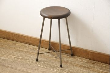 ラフジュ工房オリジナル　シンプルで馴染みやすいスツール(椅子、イス、板座チェア)(R-059343)