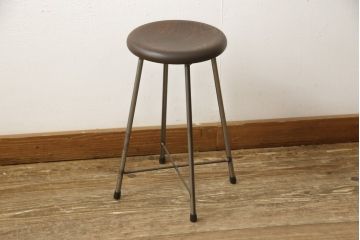 ラフジュ工房オリジナル　シンプルで馴染みやすいスツール(椅子、イス、板座チェア)(R-059343)