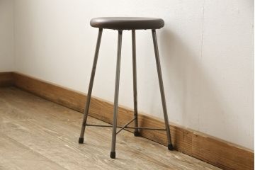ラフジュ工房オリジナル　シンプルで馴染みやすいスツール(椅子、イス、板座チェア)(R-059343)