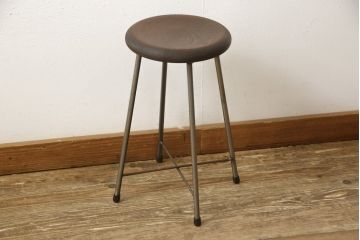 ラフジュ工房オリジナル　シンプルで馴染みやすいスツール(椅子、イス、板座チェア)(R-059344)