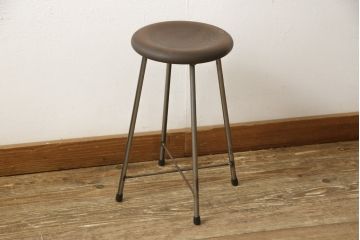 ラフジュ工房オリジナル　シンプルで馴染みやすいスツール(椅子、イス、板座チェア)(R-059345)