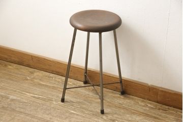 ラフジュ工房オリジナル　シンプルで馴染みやすいスツール(椅子、イス、板座チェア)(R-059346)