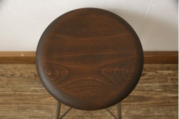 ラフジュ工房オリジナル　シンプルで馴染みやすいスツール(椅子、イス、板座チェア)(R-059347)