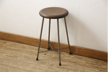 ラフジュ工房オリジナル　シンプルで馴染みやすいスツール(椅子、イス、板座チェア)(R-059348)