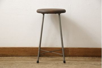 ラフジュ工房オリジナル　シンプルで馴染みやすいスツール(椅子、イス、板座チェア)(R-059348)