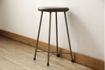 ラフジュ工房オリジナル　シンプルで馴染みやすいスツール(椅子、イス、板座チェア)(R-059348)