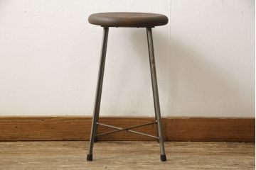 ラフジュ工房オリジナル　シンプルで馴染みやすいスツール(椅子、イス、板座チェア)(R-059348)