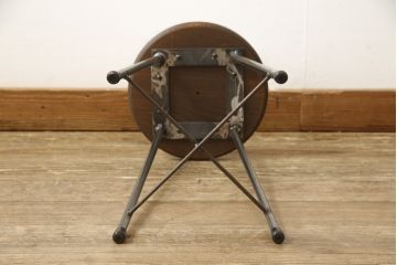 ラフジュ工房オリジナル　シンプルで馴染みやすいスツール(椅子、イス、板座チェア)(R-059348)