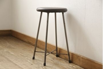 ラフジュ工房オリジナル　シンプルで馴染みやすいスツール(椅子、イス、板座チェア)(R-059349)