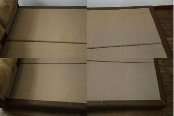 中古　イタリア家具　総本革(ボルボネーゼ)　rossi di albizzate(ロッシディアルビザーテ)　高級感と洗練されたデザインが魅力のベッドフレーム(クイーンサイズ)　定価約152万円相当　(R-059350)