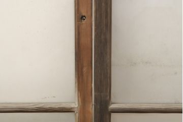 アンティーク建具　レトロなお部屋の雰囲気づくりに!すりガラス入りガラス窓2枚セット(R-059351)