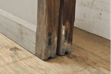 アンティーク建具　レトロなお部屋の雰囲気づくりに!すりガラス入りガラス窓2枚セット(R-059351)