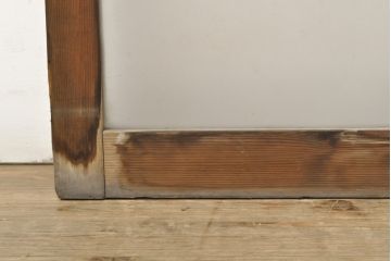アンティーク建具　レトロなお部屋の雰囲気づくりに!すりガラス入りガラス窓2枚セット(R-059351)