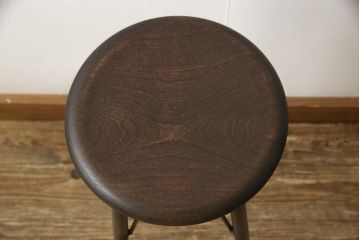 ラフジュ工房オリジナル　異素材の組み合わせがかっこいい雰囲気を醸し出すハイスツール(椅子、イス、板座チェア)(R-059367)