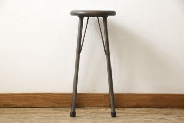 ラフジュ工房オリジナル　異素材の組み合わせがかっこいい雰囲気を醸し出すハイスツール(椅子、イス、板座チェア)(R-059368)