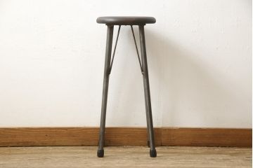 ラフジュ工房オリジナル　異素材の組み合わせがかっこいい雰囲気を醸し出すハイスツール(椅子、イス、板座チェア)(R-059369)