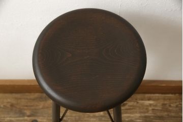 ラフジュ工房オリジナル　異素材の組み合わせがかっこいい雰囲気を醸し出すハイスツール(椅子、イス、板座チェア)(R-059370)
