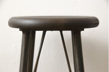 ラフジュ工房オリジナル　異素材の組み合わせがかっこいい雰囲気を醸し出すハイスツール(椅子、イス、板座チェア)(R-059370)