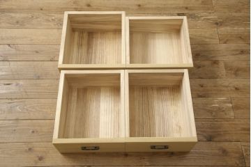 中古　美品　国産職人手造り　個性的な見た目と上質なつくりが魅力的な総桐箪笥(定価約100万円)(和箪笥、桐たんす、収納箪笥、整理箪笥)(R-059380)