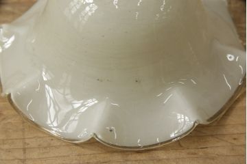 ヴィンテージ照明　イギリスビンテージ　上品なフリルシェードのペンダントライト(ランプシェード、天井照明、吊り下げ照明)(R-059391)
