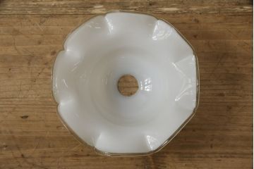 ヴィンテージ照明　イギリスビンテージ　上品なフリルシェードのペンダントライト(ランプシェード、天井照明、吊り下げ照明)(R-059391)
