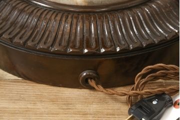 アンティーク照明　大正ロマン　彫刻入り　空間を優しい雰囲気に包むフロアスタンド(フロアライト、スタンド照明)(R-059394)
