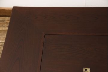 中古　美品　九州民芸家具　欅(ケヤキ)材　シンプルなデザインの囲炉裏テーブル(座卓、ローテーブル、木製火鉢)(R-059412)