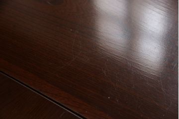 中古　美品　九州民芸家具　欅(ケヤキ)材　シンプルなデザインの囲炉裏テーブル(座卓、ローテーブル、木製火鉢)(R-059412)
