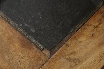 イギリスアンティーク　高級品　上手物!　マホガニー材・内部オーク材　クラシカルな雰囲気ただようブックケース付きデスク(テーブル、キャビネット、戸棚、収納棚、ワークデスク)(R-059417)