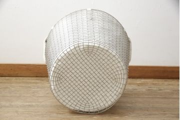 中古　美品　Cassinaixc.(カッシーナイクスシー)取り扱い　Korbo (コルボ)　Classic65　65L(リットル)ランドリーバック付きワイヤーバスケット(ランドリーバスケット、収納、プランター、かご)(定価約4万8千円)(R-059418)