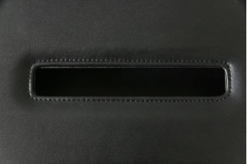 中古　Cassinaixc.(カッシーナイクスシー)　イクスシーオリジナル　ブラック　レザーティッシュボックス(ティッシュケース、黒)(R-059421)