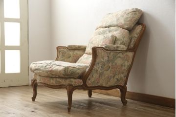 中古　DREXEL HERITAGE(ドレクセルヘリテイジ)　優雅なくつろぎ空間を演出してくれる1人掛けソファ(アームチェア、一人掛けソファ、1Pソファ)(R-059424)