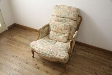 中古　DREXEL HERITAGE(ドレクセルヘリテイジ)　優雅なくつろぎ空間を演出してくれる1人掛けソファ(アームチェア、一人掛けソファ、1Pソファ)(R-059424)