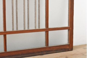アンティーク建具　大正ロマンの雰囲気あふれるガラス窓2枚セット(ガラス戸、引き戸、建具)(R-059428)