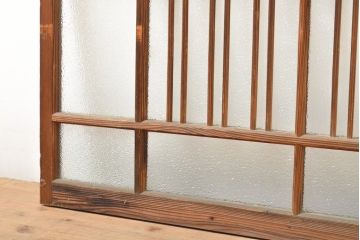 アンティーク建具　大正ロマンの雰囲気あふれるガラス窓2枚セット(ガラス戸、引き戸、建具)(R-059429)