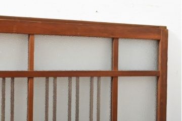 アンティーク建具　大正ロマンの雰囲気あふれるガラス窓2枚セット(ガラス戸、引き戸、建具)(R-059429)