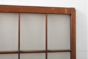 アンティーク建具　モールガラス入りで柔らかな印象のガラス窓2枚セット(ガラス戸、引き戸、建具)(R-059430)