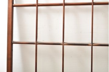 アンティーク建具　モールガラス入りで柔らかな印象のガラス窓2枚セット(ガラス戸、引き戸、建具)(R-059430)