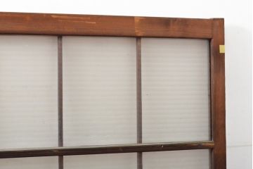 アンティーク建具　モールガラス入りで柔らかな印象のガラス窓2枚セット(ガラス戸、引き戸、建具)(R-059430)