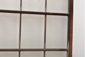 アンティーク建具　モールガラス入りで柔らかな印象のガラス窓2枚セット(ガラス戸、引き戸、建具)(R-059430)