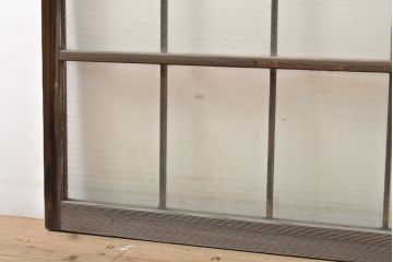 アンティーク建具　モールガラス入りで柔らかな印象のガラス窓2枚セット(ガラス戸、引き戸、建具)(R-059430)